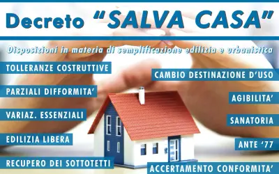 Il Decreto "Salva Casa" semplifica le norme edilizie, affrontando tolleranze costruttive, parziali difformità e sanatorie per regolarizzare l'abuso edilizio.